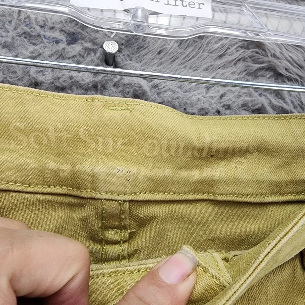 Soft Surroundings Jeans Womens Medium Petite Green Stretch Mid Straight *GUC* - Picture 2 of 11